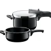 Silit Silargan® Sicomatic t-Plus Schnellkochtopf-Set, 22 cm, 4,5 l und 3,0 l, Black|WMF Outlet