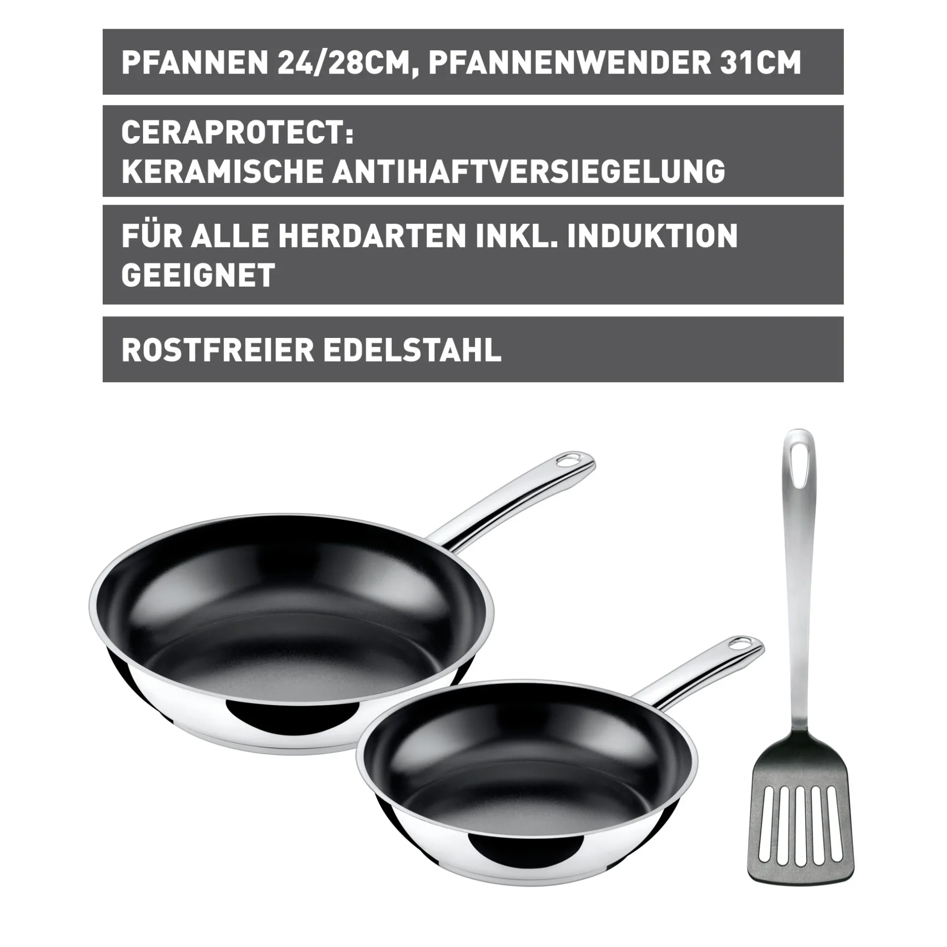Silit Talis Pfannen-Set mit Pfannenwender, 20 & 24 cm|WMF Clearance