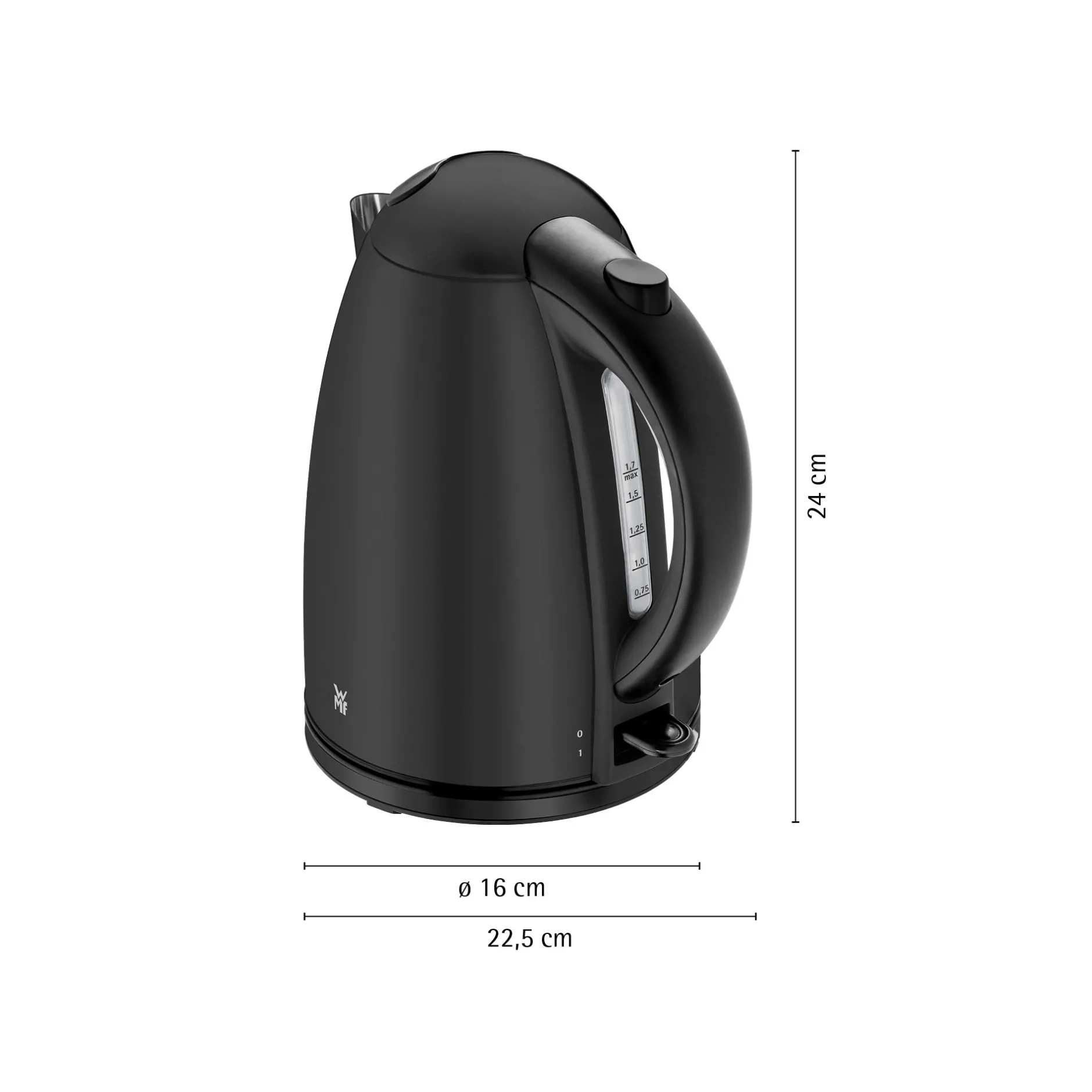 Stelio Wasserkocher 1,7 L, Deep Black|WMF